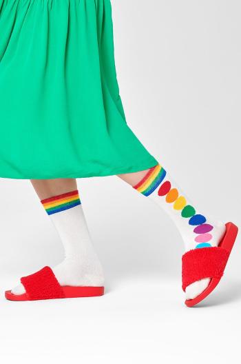 Ponožky Happy Socks dámske, biela farba