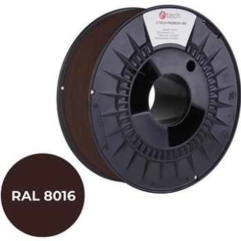 C-TECH filament PREMIUM LINE PLA mahagónová hnedá RAL8016 (3DF-P-PLA1.75-8016)