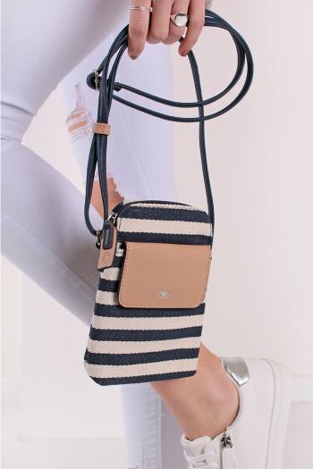 Béžovo-modrá malá crossbody kabelka Mara