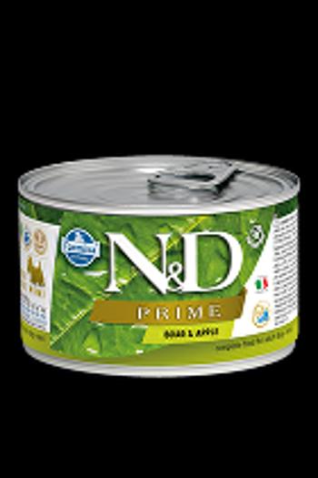 N&D DOG PRIME Adult Boar & Apple Mini 140g 1 + 1 zadarmo