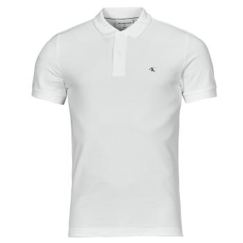 Calvin Klein Jeans  CK EMBRO BADGE SLIM POLO  Polokošele s krátkym rukávom Biela