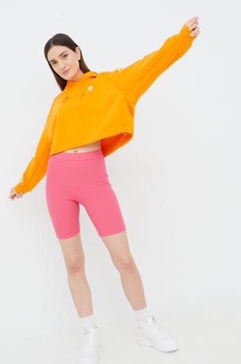 Mikina adidas Originals Adicolor HC2015 dámska, oranžová farba, s nášivkou