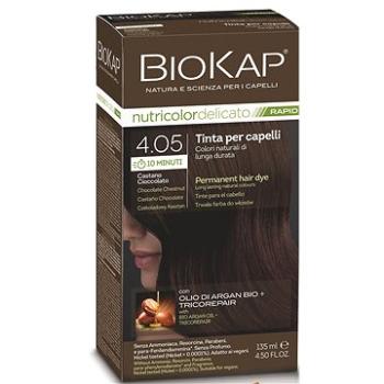BIOKAP Delicato Rapid Farba na vlasy – 4.05 Čokoládovo-gaštanová 135 ml (8030243021144)