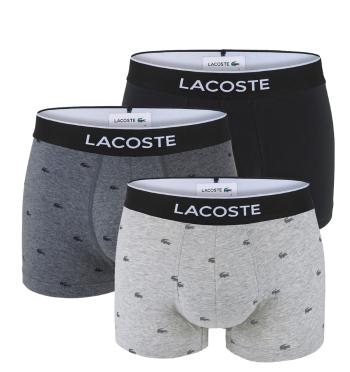 LACOSTE - 3PACK boxerky Lacoste ultra comfortable stretch cotton gray logo-M (83 - 89 cm)