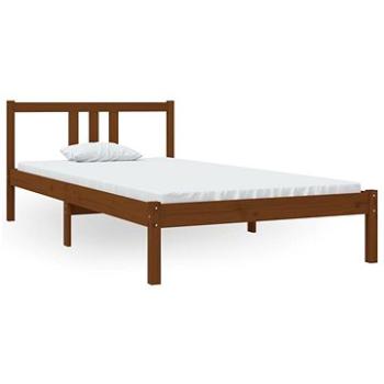 Rám postele medovo hnedý masívne drevo 100 × 200 cm, 814877