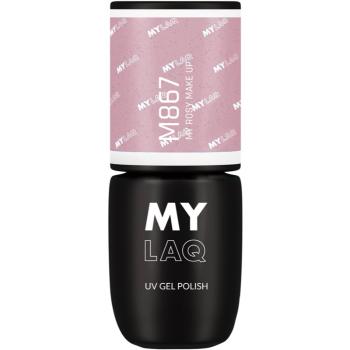 MYLAQ UV Gel Polish gélový lak na nechty odtieň My Rosy Makeup 5 ml