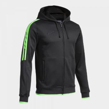 CHAQUETA CON CAPUCHA OLIMPIADA NEGRO VERDE FLUOR M