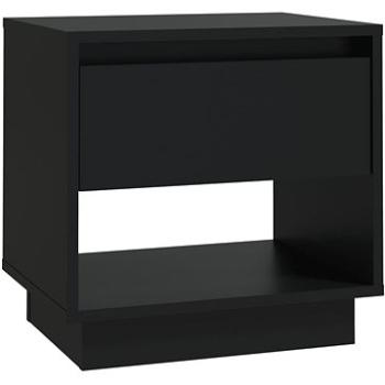 SHUMEE Nočný stolík čierny 45 × 34 × 44 cm drevotrieska, 809514