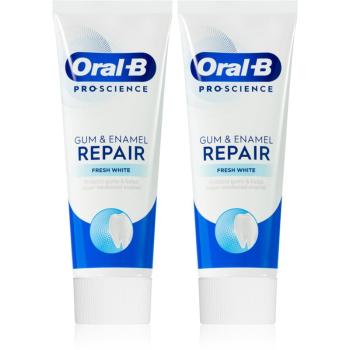 Oral B Gum & Enamel Repair Fresh White zubná pasta pre svieži dych 2x75 ml