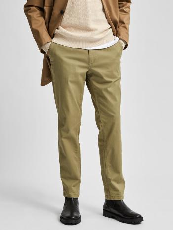Selected Homme Miles Chino Nohavice Zelená