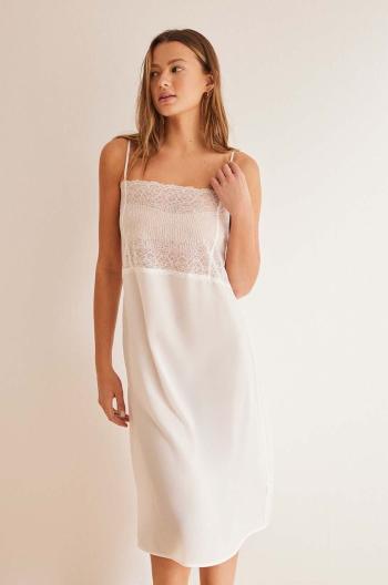 Nočná košeľa women'secret SENSE BRIDAL dámska, biela farba, čipkovaná, 3417182