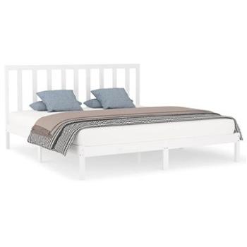 Rám postele biely masívne drevo 180 × 200 cm Super King, 3106784