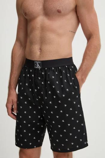 Bavlnené pyžamové šortky Calvin Klein Underwear čierna farba, vzorované, 000NM2836E