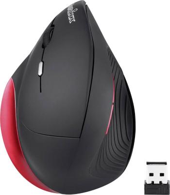 Perixx Perimice-718 Wi-Fi myš PS2 optická čierna, červená 6 null 1600 dpi ergonomická