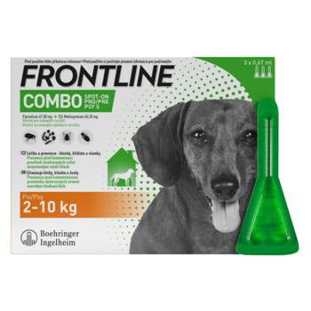 FRONTLINE Combo Spot-On pre psy S (2-10 kg) 3x0,67 ml