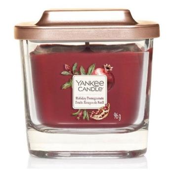 YANKEE CANDLE Elevation Vonná sviečka malá hranatá Holiday Pomegranate 96 g