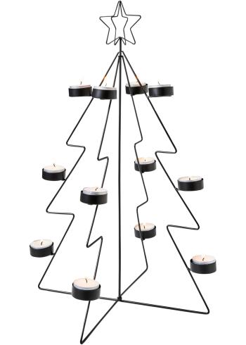 Svietnik na čajové sviečky v dizajne stromčeka