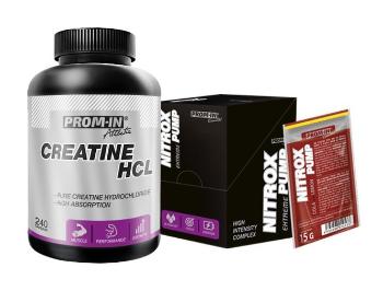 Akcia: Creatine HCL + Nitrox Pump - Prom-IN 240 kaps. + 10x15 g Melon