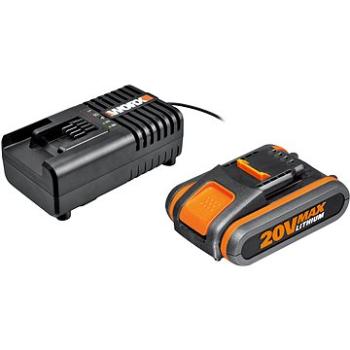 Worx 20 V/2,0 Ah akumulátor WA3551 + 2,0 A nabíjačka WA3880 (WA3601)