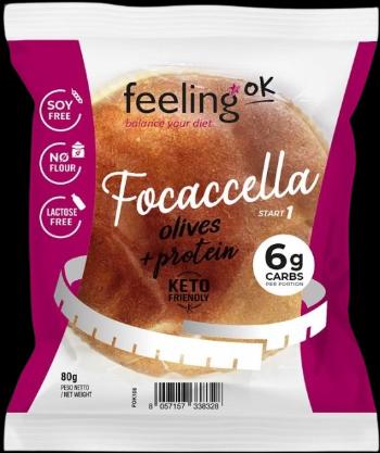 Profidiet Feeling OK Proteínové pečivo Focaccella oliva 80 g