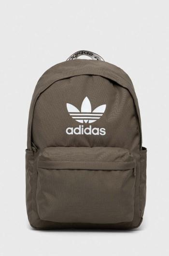 Ruksak adidas Originals zelená farba, veľký, s potlačou