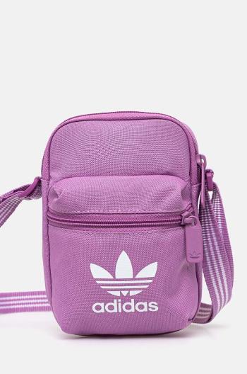 Malá taška adidas Originals Adicolor fialová farba, IX7472