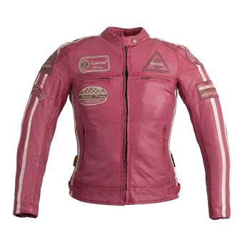 Dámska kožená moto bunda W-TEC Sheawen Lady Pink Farba ružová, Veľkosť L