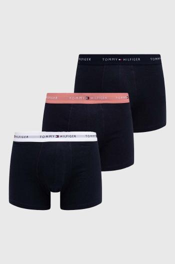 Boxerky Tommy Hilfiger 3-pak pánske, tmavomodrá farba