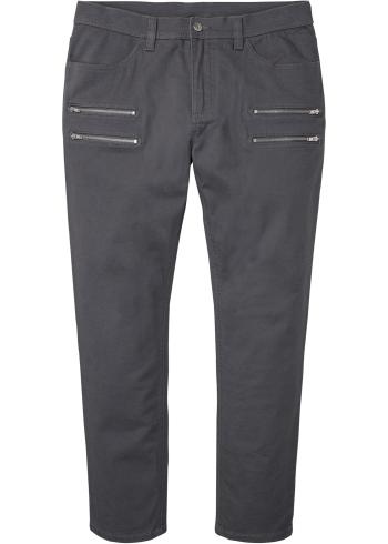 Strečové nohavice Regular Fit s dekoratívnymi zipsmi, teperd