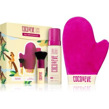 Coco & Eve Sunny Honey Bali Bronzing Kit samoopaľovacia pena s aplikačnou rukavicou so štetcom Medium