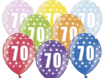 PartyDeco Balónik s číslom 70 narodeninový