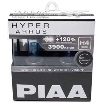 Autožiarovky PIAA Hyper Arros 3900 K H4 – o 120 percent vyššia svietivosť, zvýšený jas (HE-900)