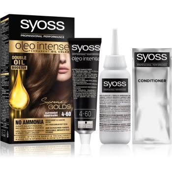 Syoss Oleo Intense permanentná farba na vlasy s olejom odtieň 4-60 Gold Brown 1 ks