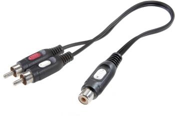 SpeaKa Professional SP-7869924  cinch audio Y adaptér [2x cinch zástrčka - 1x cinch zásuvka] čierna
