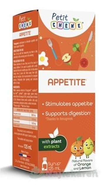 Petit CHENE APPETITE detský sirup, s pomarančovou a citrónovou arómou 125 ml