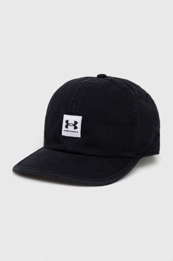 Šiltovka Under Armour čierna farba, s nášivkou