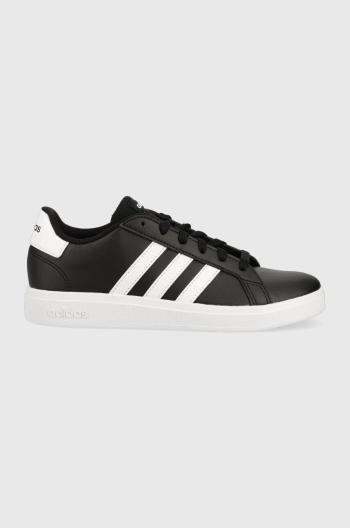 Detské tenisky adidas GRAND COURT čierna farba