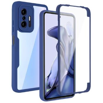 DUAL Obojstranný kryt s fóliou Xiaomi 11T / 11T Pro modrý