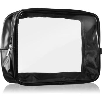 Notino Travel Collection Cosmetic bag transparentná kozmetická taštička XL Black 27,5x20x12,5 cm 1 ks