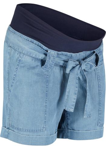 Materské plátené šortky v džínsovom vzhľade