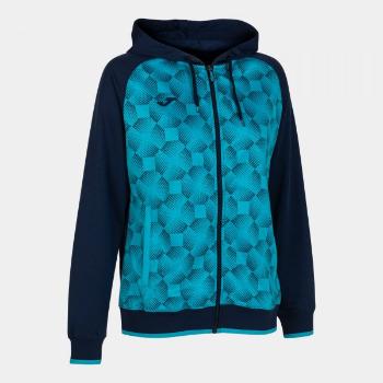 SUPERNOVA III ZIP-UP HOODIE NAVY FLUOR TURQUOISE M