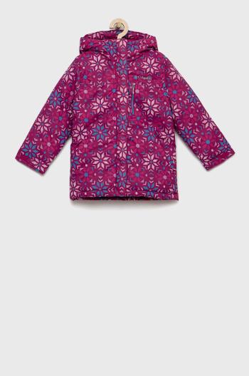 Detská nepremokavá bunda Columbia ružová farba