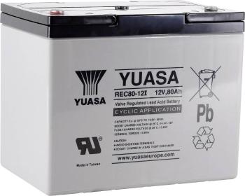 Yuasa REC80-12 YUAREC8012 olovený akumulátor 12 V 80 Ah olovený so skleneným rúnom (š x v x h) 259 x 212 x 168 mm skrutk