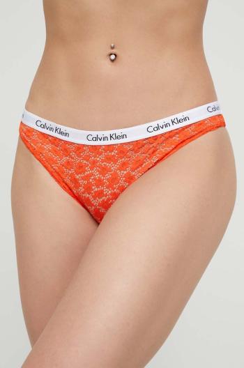 Nohavičky Calvin Klein Underwear oranžová farba