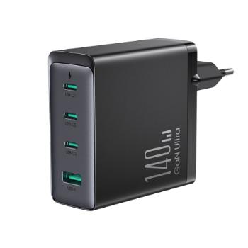 Joyroom Gan Ultra sieťová nabíjačka USB / 3x USB-C 140W + kábel USB-C, čierna