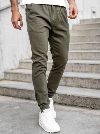 Khaki pánske jogger nohavice Bolf 707