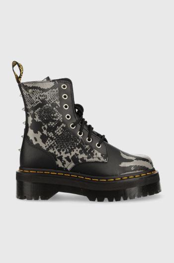 Kožené workery Dr. Martens Jadon dámske, čierna farba, na platforme,