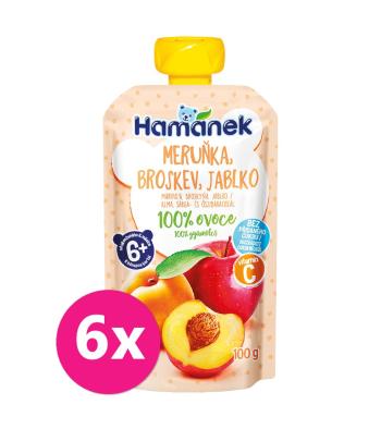 6x HAMÁNEK Broskyňa, marhuľa, jablko 100 g