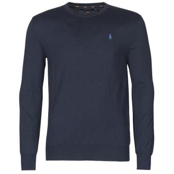 Polo Ralph Lauren  PULL COL ROND AJUSTE EN COTON PIMA LOGO PONY PLAYER  Svetre Modrá