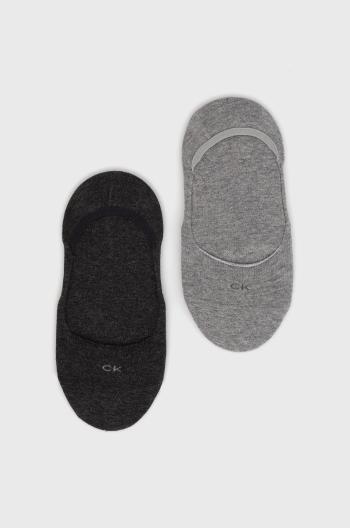 Ponožky Calvin Klein (2-pak) dámske, šedá farba